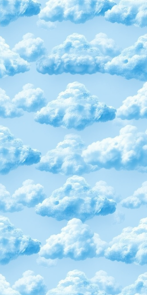 Generate a seamless pattern of abstract blue clouds with a light blue background, using a 50mm lens, f/8 aperture, ISO 200, shot from a top-down view with a digital SLR camera for enhanced clarity and detail.