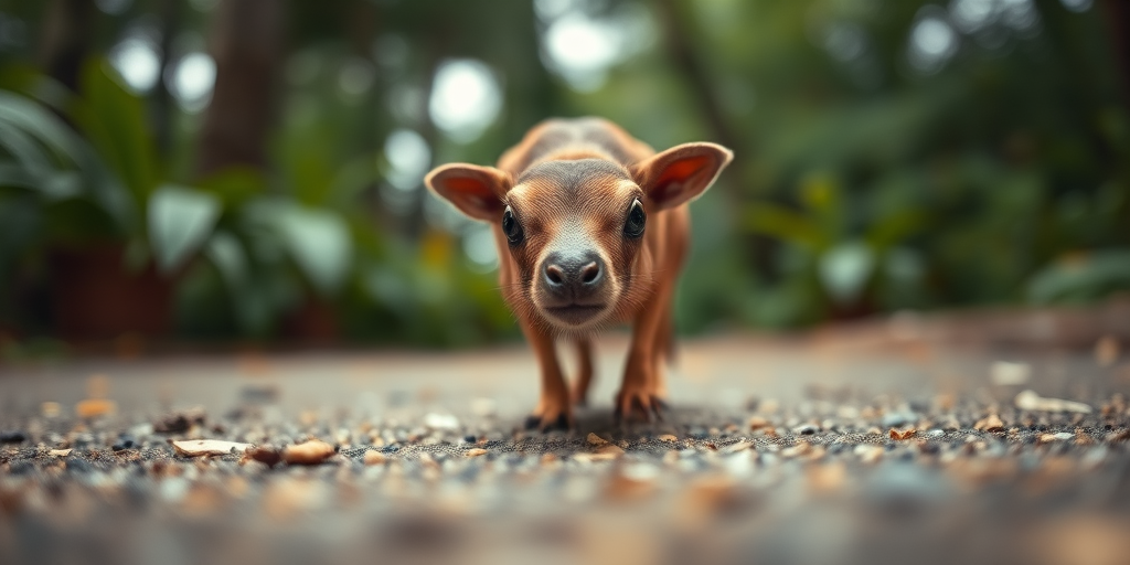 Regenerate the image with a high-resolution DSLR camera, 50mm lens, f/1.8 aperture, 1/125s shutter speed, ISO 100, taken from a low-angle perspective to enhance depth and focus on the subject.