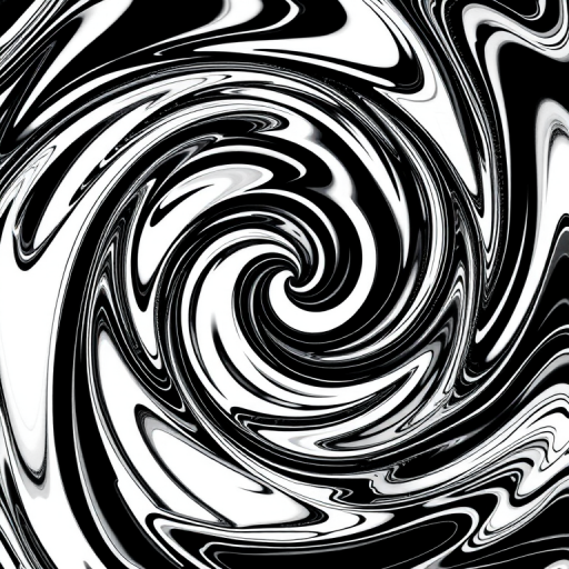 Create a high-resolution abstract design featuring swirling patterns of black and white, using a DSLR camera with a 50mm lens, aperture f/1.8, ISO 100, shutter speed 1/200s, taken from a close-up view for detailed texture and depth, in soft natural lighting.