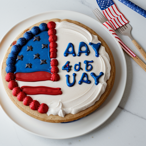 4th of july cookie cake
