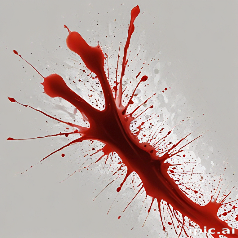 Red Shock Effect Dynamic Red Paint Splash Creating an Eye-Catching Abstract Artistic Effect