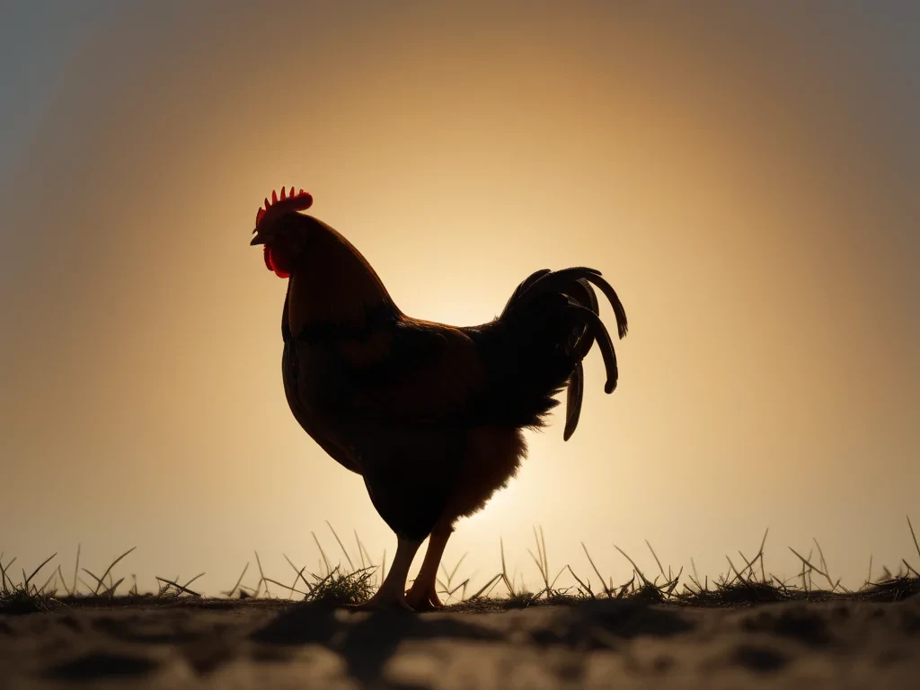 silhouette of a chicken