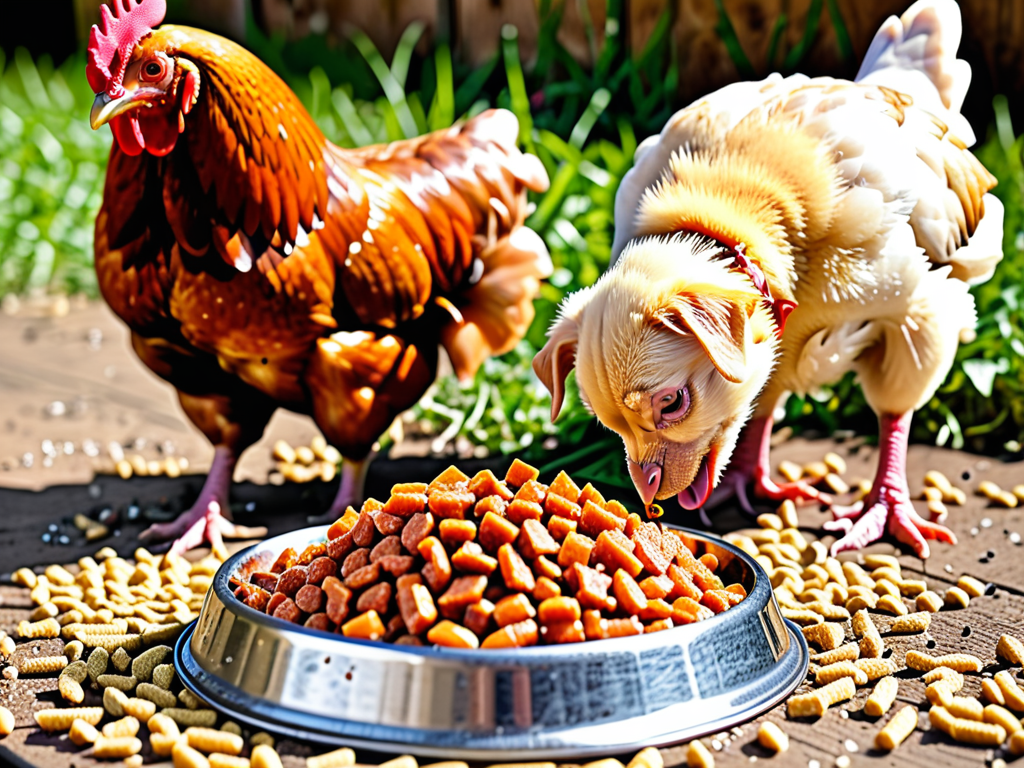 can chickens eat dog food