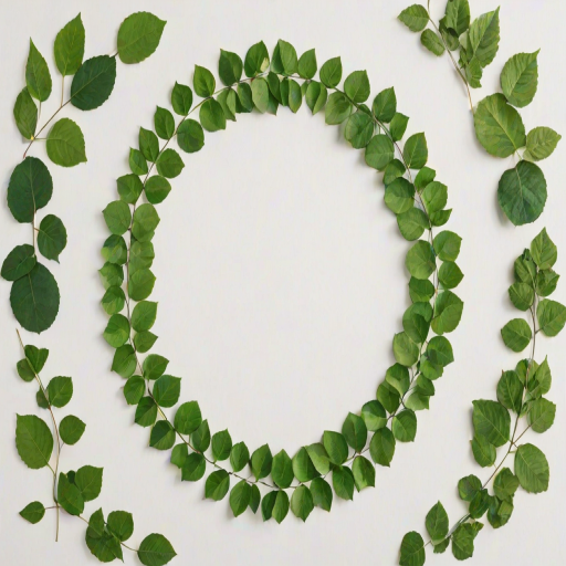 circle with leaves