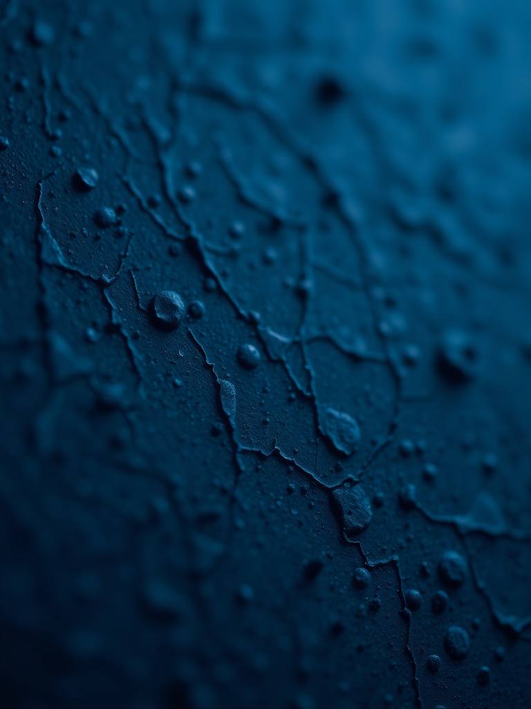 Generate an abstract dark blue texture image with high detail using a DSLR camera at f/8 aperture, ISO 100, shutter speed 1/60 second, with a close-up view, using a macro lens for enhanced clarity and depth.