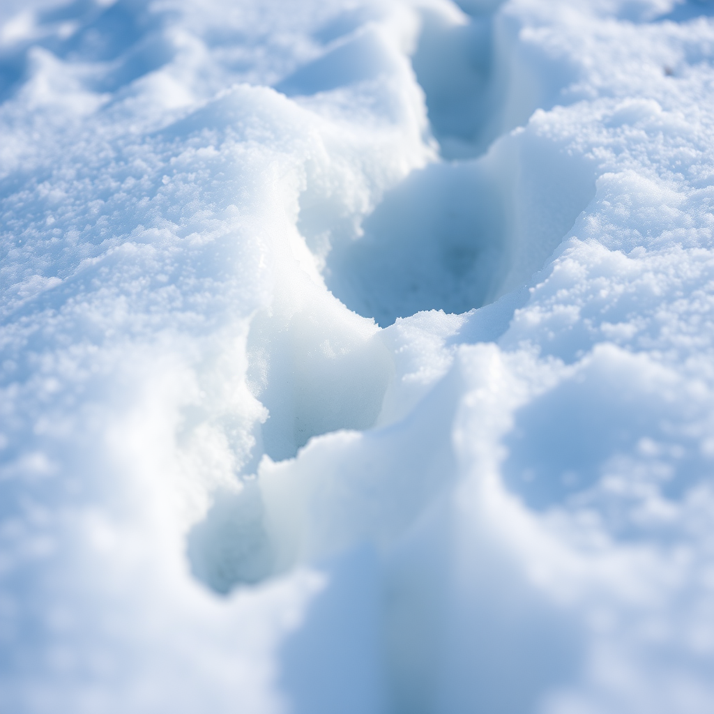 Capture a close-up view of textured snowdrifts, focusing on the undulating forms and soft blue tones, using a DSLR camera, f/5.6 aperture, 1/200 sec shutter speed, ISO 100, natural lighting, with a shallow depth of field.