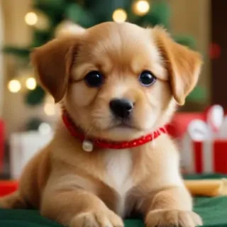 cute christmas dog wallpaper