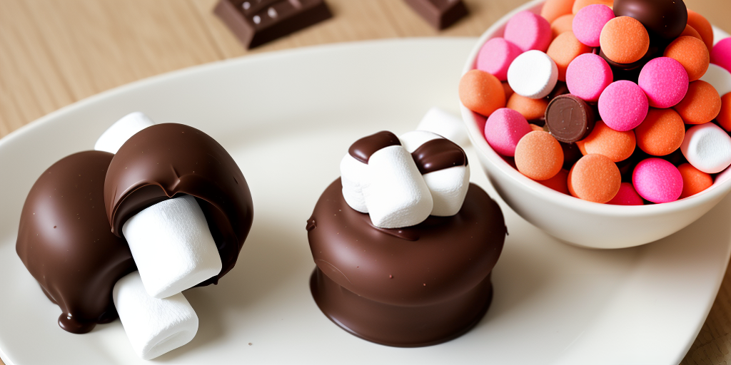 candy with chocolate and marshmallow