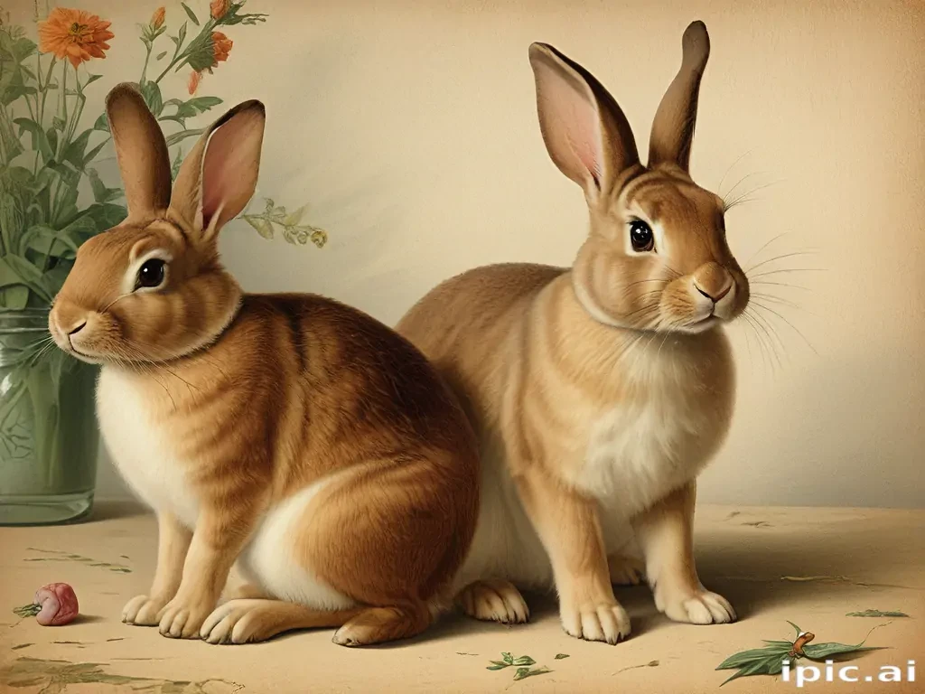 vintage rabbit images