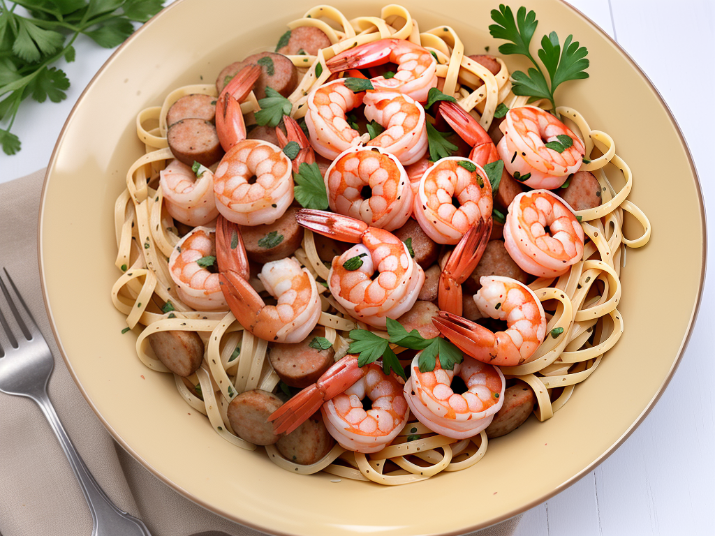 shrimp and andouille sausage pasta
