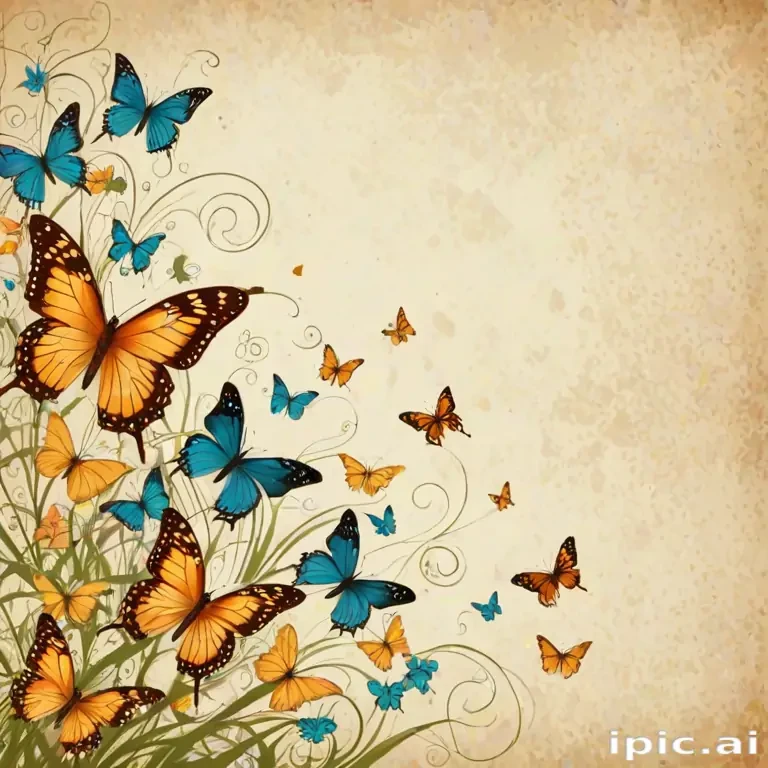 background with butterflies