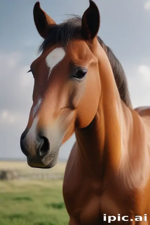 horse in background