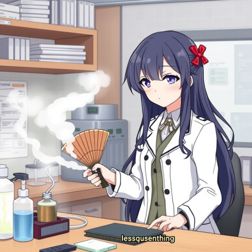 Experimenting with new gadgets in her lab, Naoto accidentally sets off a smoke bomb. Her coughs and hurried fanning, combined with a bashful apology, show her endearing, less polished side.