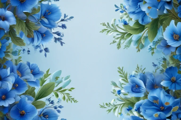 blue floral background