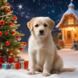 christmas wallpaper dogs