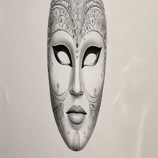 drawing of a mask