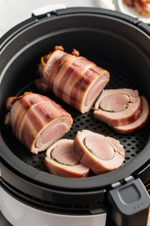 bacon wrapped pork tenderloin air fryer