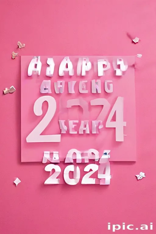 pink happy new year 2024