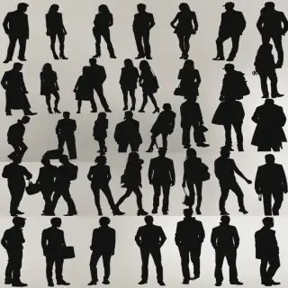 people silhouettes