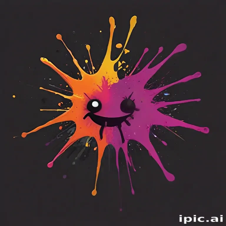 Splashed Smiley Face Colorful Smiley Splash: A Playful Burst of Joyful Creativity and Fun