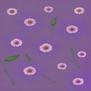 flowers on purple background