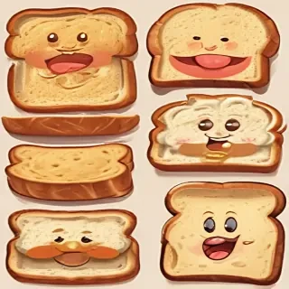 bread in cartoon