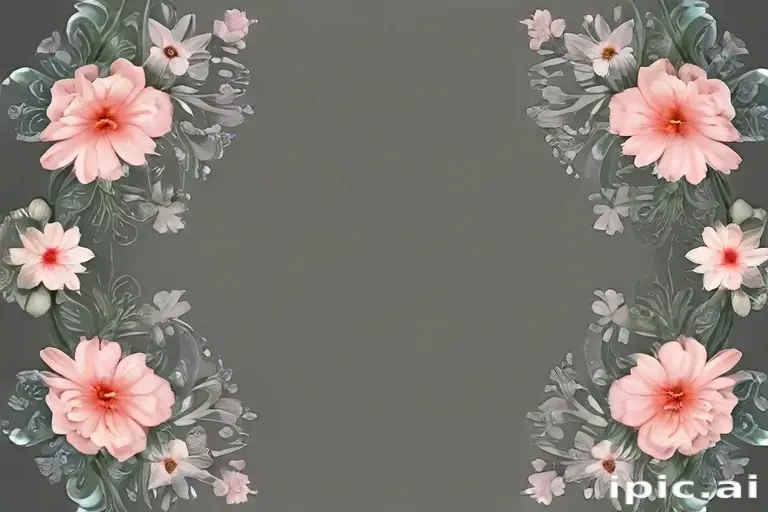 flower border transparent