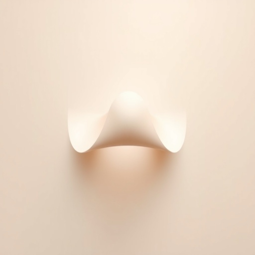 Generate a high-resolution image of an abstract shape with a smooth gradient, taken with a Canon EOS R5, ISO 100, f/2.8, 50mm lens, in a top-down view with a soft-focus background.