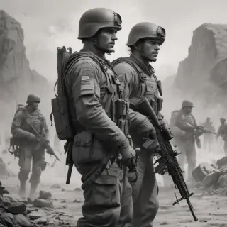 soldiers drawing