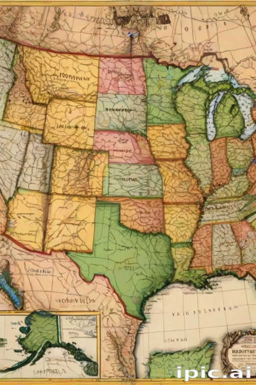 map of united states with states