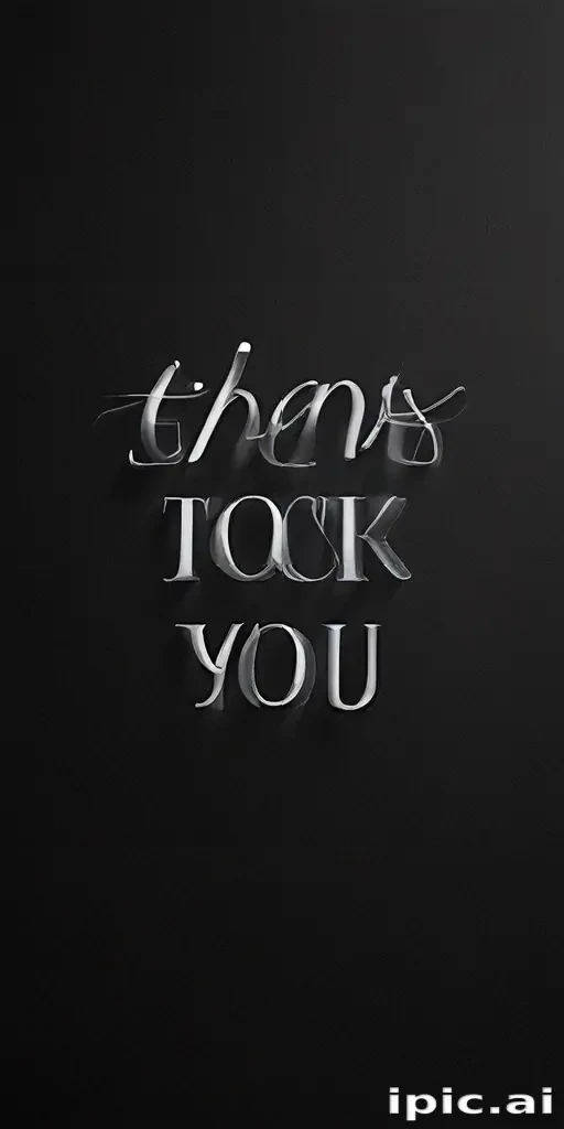 thank you in black and white
