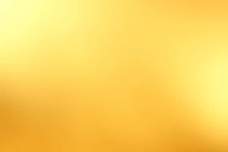 Create a smooth, gradient gold background with soft lighting, using a Canon EOS R5 with an aperture of f/2.8, ISO 100, and a 35mm lens, capturing from a straight-on view with enhanced saturation and contrast.