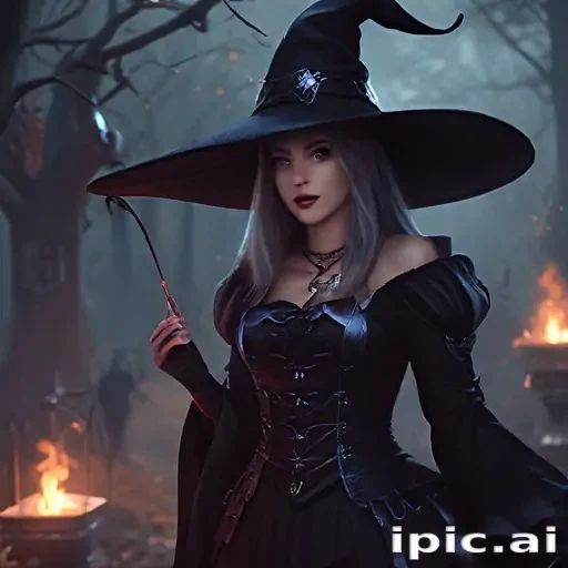 beautiful dark witch fantasy art