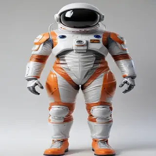 cartoon transparent astronaut suit