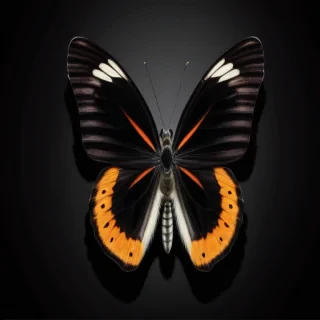 butterfly black background