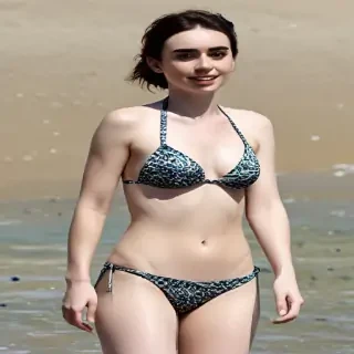 Lily Collins in bikini