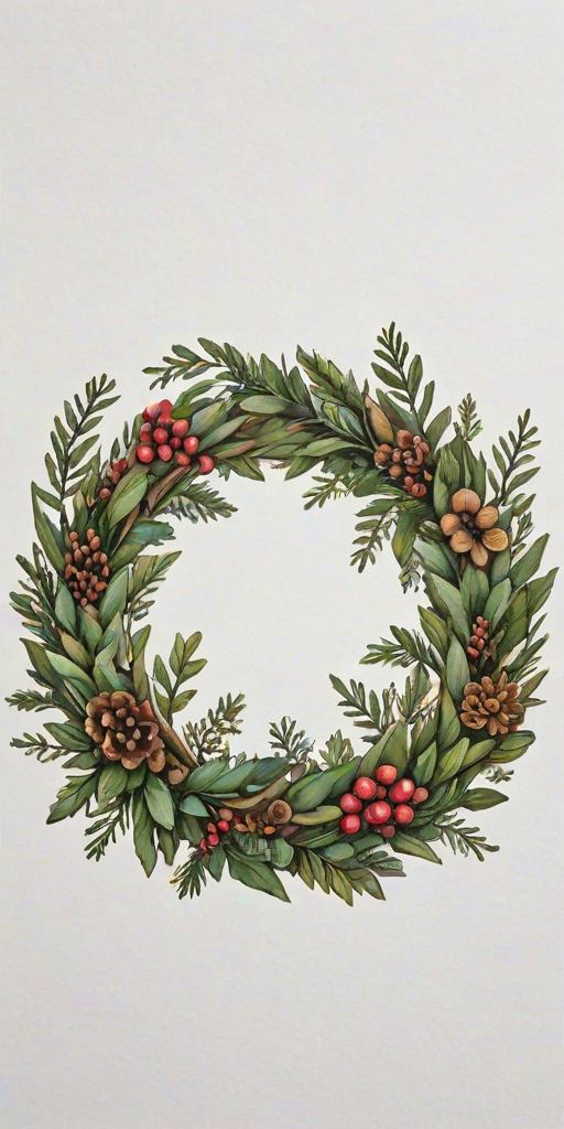 wreath drawing