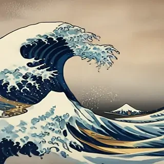 great wave wallpaper