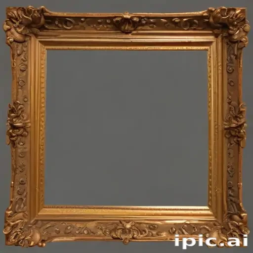 rectangle golden frame png