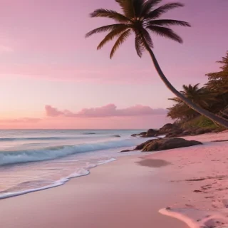 pink beach aesthetic