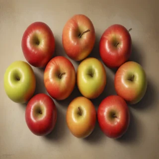 drawn apples