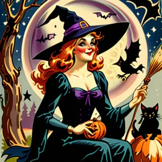 vintage witch images