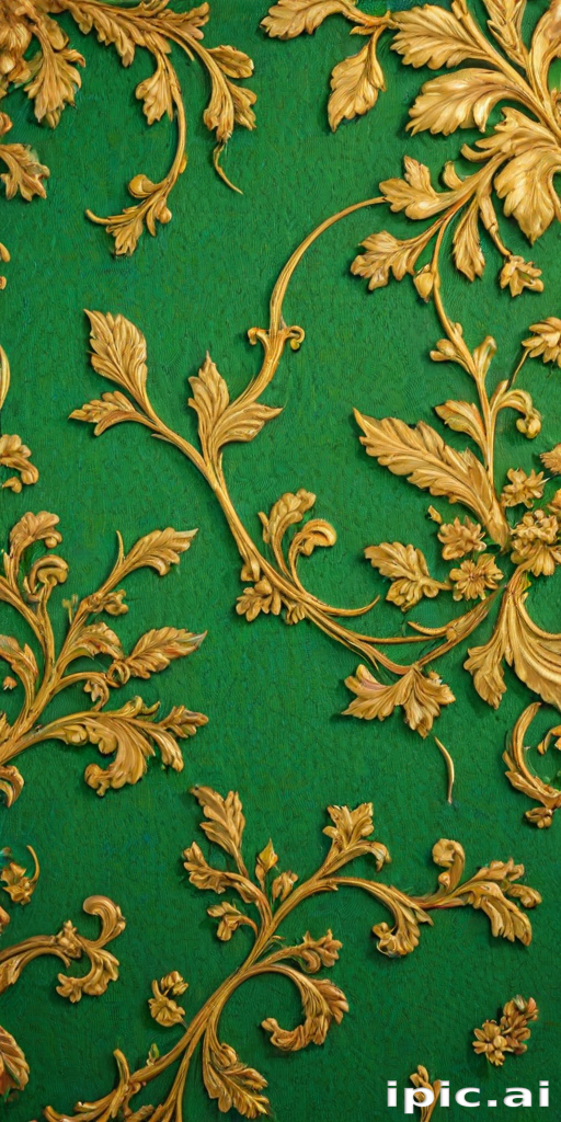 gold and green background