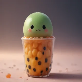 aesthetic cute boba wallpaper