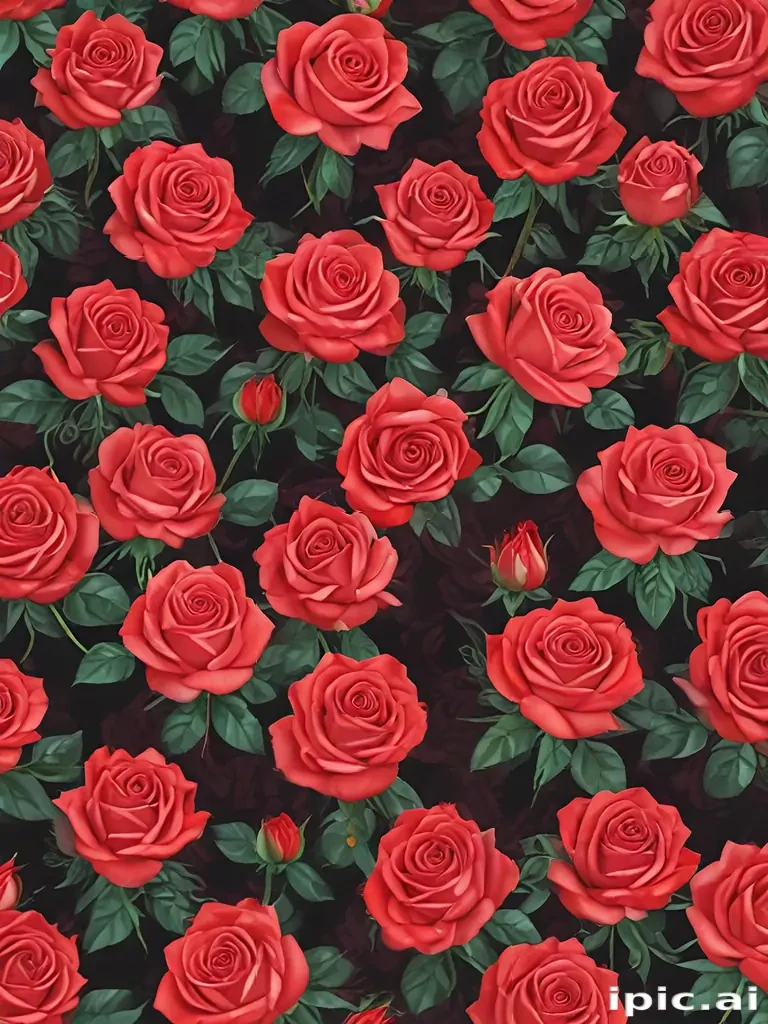 roses in background