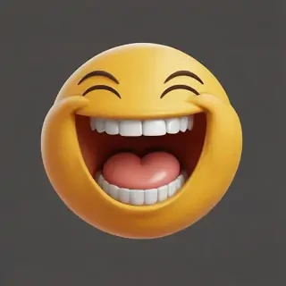 transparent laughing emoji