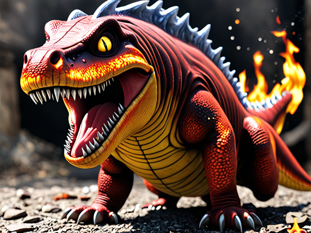 a Chompy but hes on fire