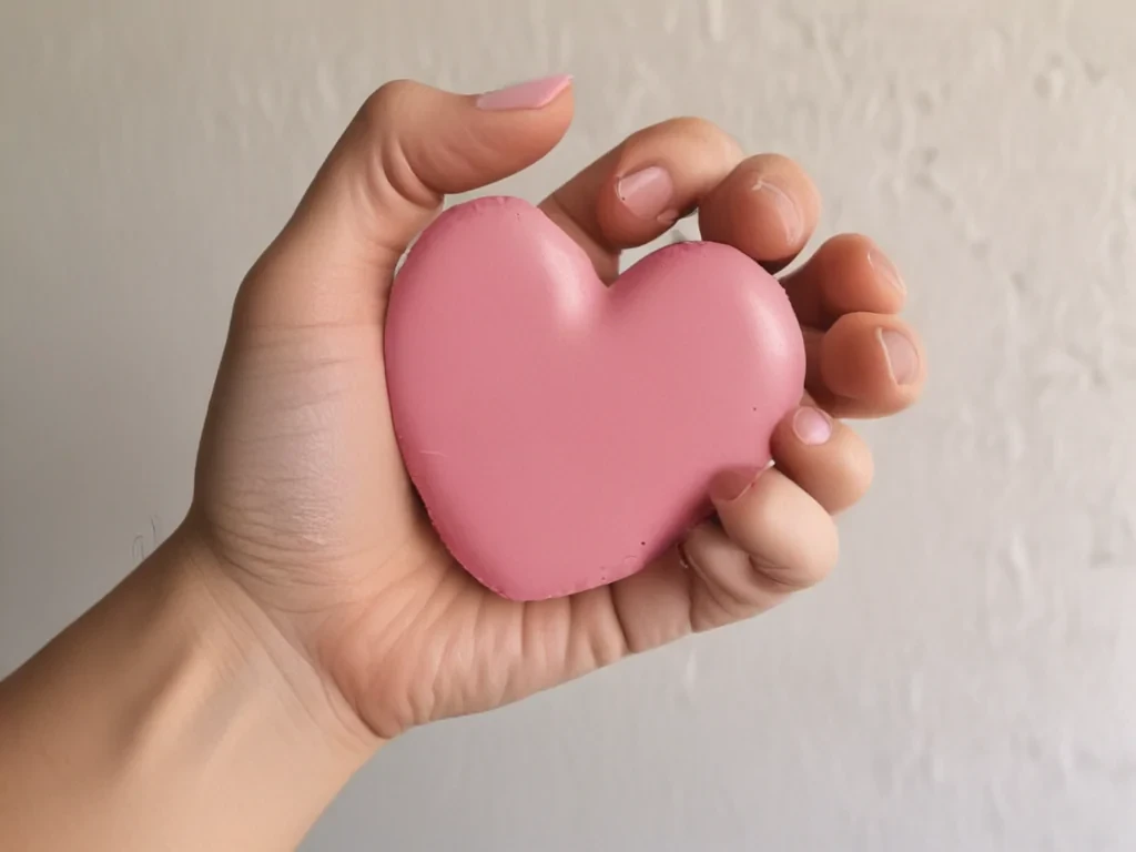 hand heart aesthetic