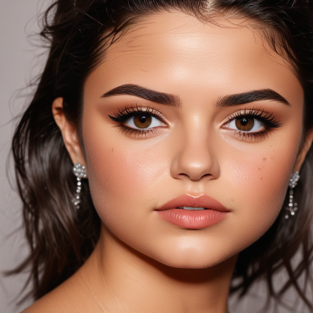 selena gomez eyebrow