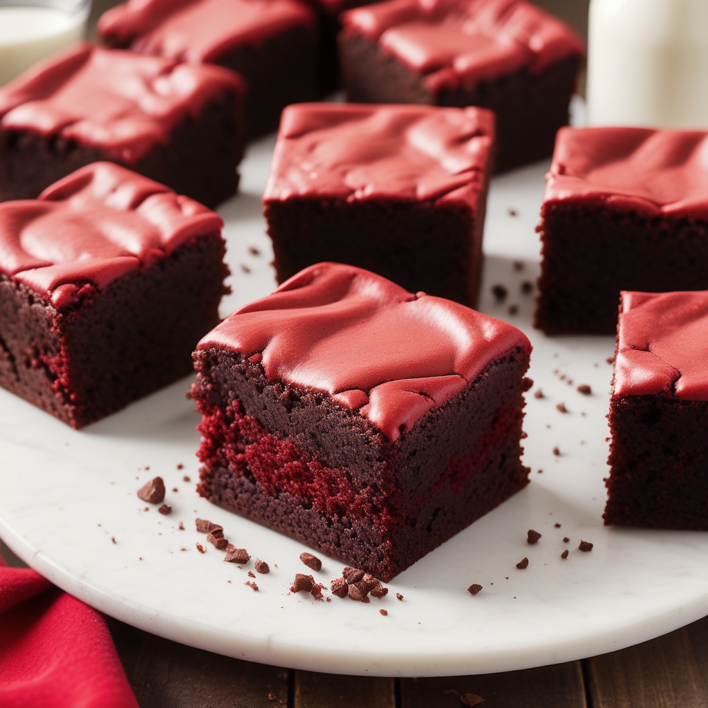 brownies with red velvet cake mix